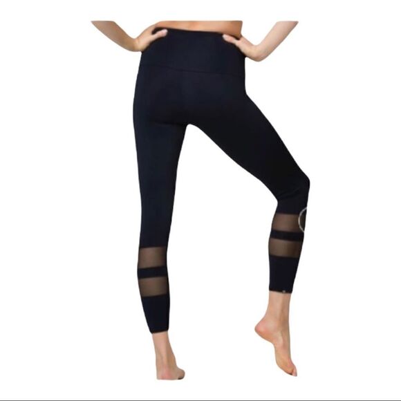 Onzie 7/8 Midi Mesh Insert Leggings M/L - Picture 1 of 6